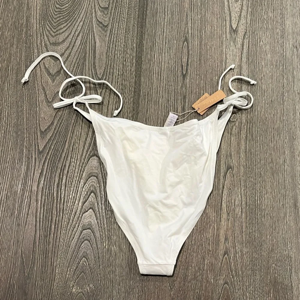 NWT Skims Signature Swim Dipped Tie Bikini Bottom Beach Swimwear Marble Size 2X